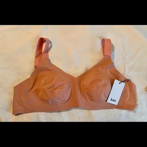 Knix Padded V-Neck Bra - Wide Strap, pink Ginger, Size 5
